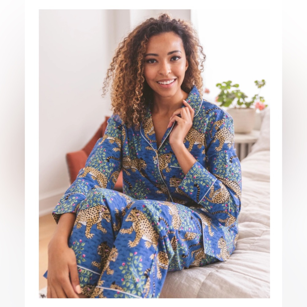 Printfresh Sapphire Anthropologie Bagheera Long Sleeve Sleepset sz L